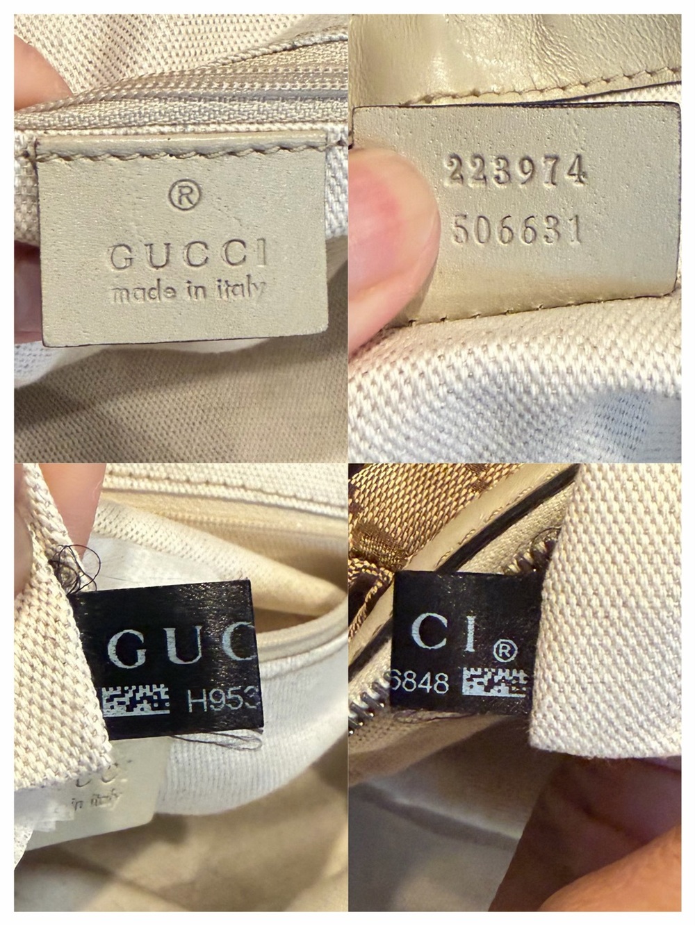 Gucci Beige GG Canvas Dome Satchel with Ivory Trim - Picture 16 of 16